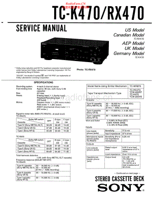Sony-TCK470-tape-sm 维修电路原理图.pdf