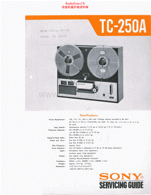 Sony-TC250A-tape-sm 维修电路原理图.pdf