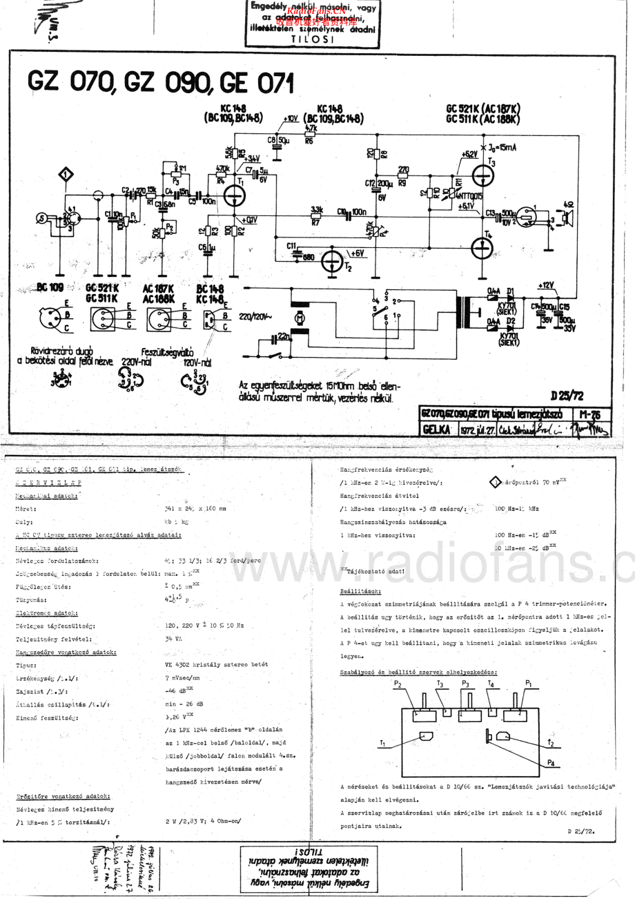 Supraphon-GZ090-tt-sm 维修电路原理图.pdf_第1页