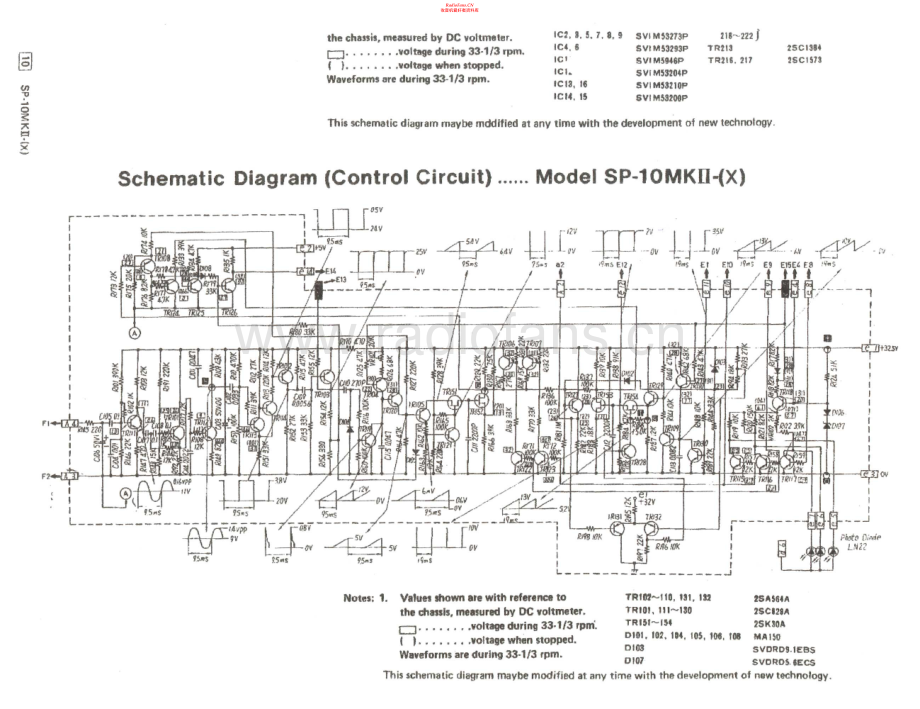 Technics-SP10_MKII-tt-sch2 维修电路原理图.pdf_第1页