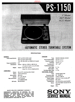 Sony-PS1150-tt-sm 维修电路原理图.pdf