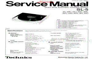 Technics-SL5-tt-sm 维修电路原理图.pdf