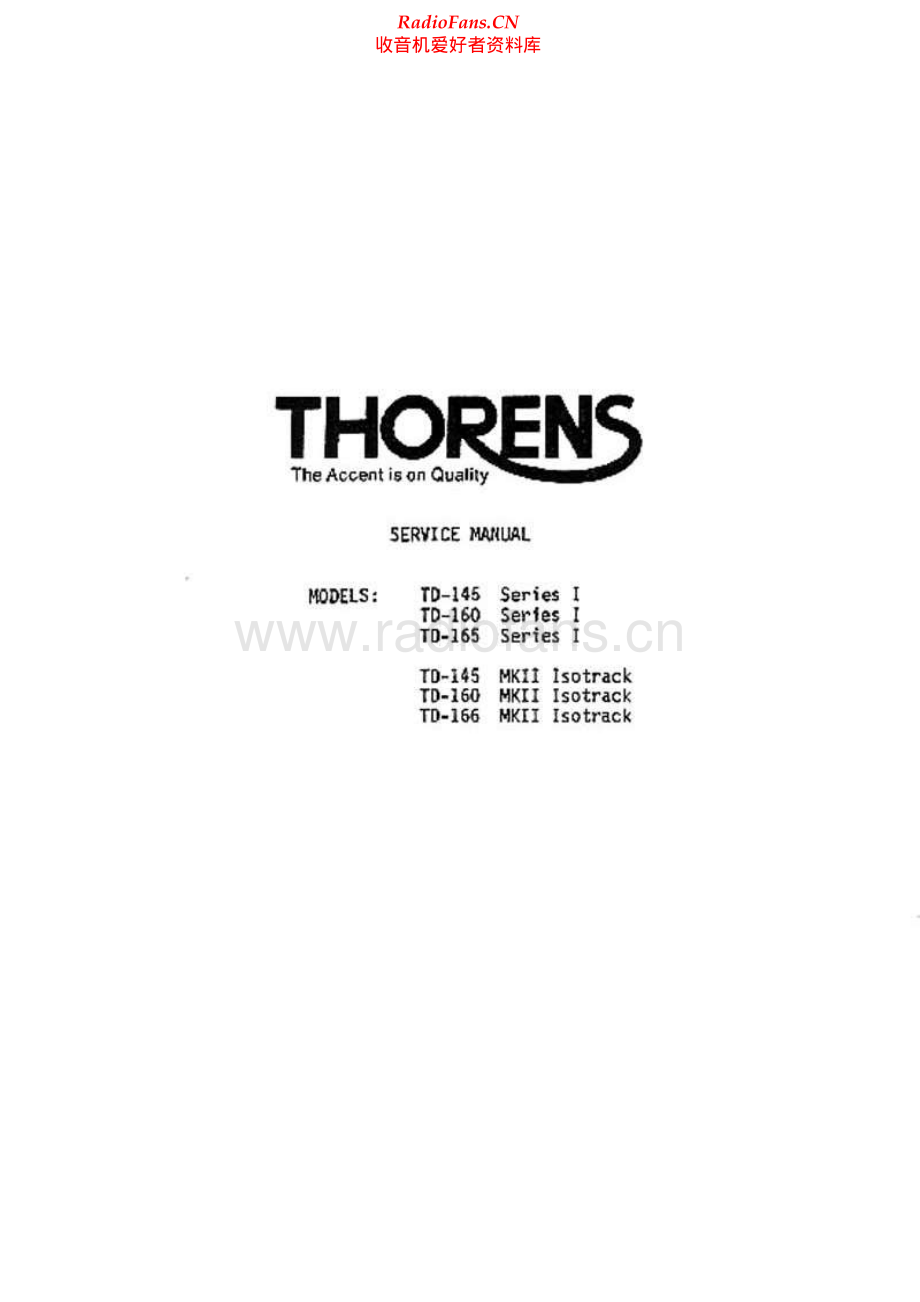 Thorens-160MKII-tt-sm 维修电路原理图.pdf_第1页