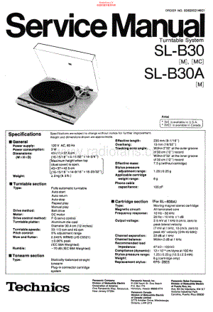 Technics-SLB30A-tt-sm 维修电路原理图.pdf