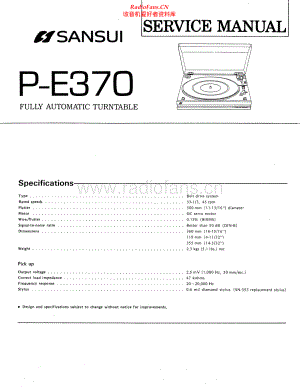 Sansui-PE370-tt-sm 维修电路原理图.pdf