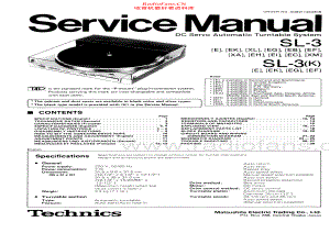 Technics-SL3-tt-sm 维修电路原理图.pdf