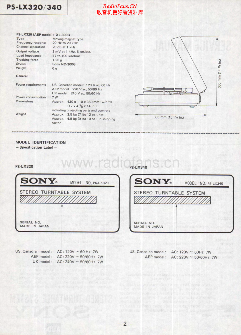 Sony-PSLX320-tt-sm 维修电路原理图.pdf_第2页