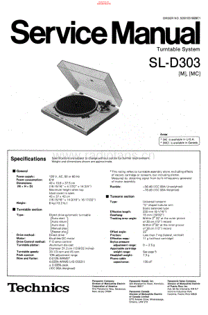 Technics-SLD303-tt-sm 维修电路原理图.pdf
