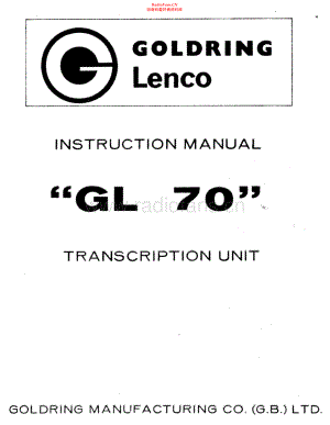 Goldring-GL70-tt-sm维修电路原理图.pdf