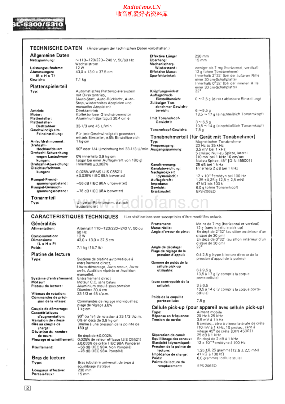 Technics-SL5310-tt-sm 维修电路原理图.pdf_第2页