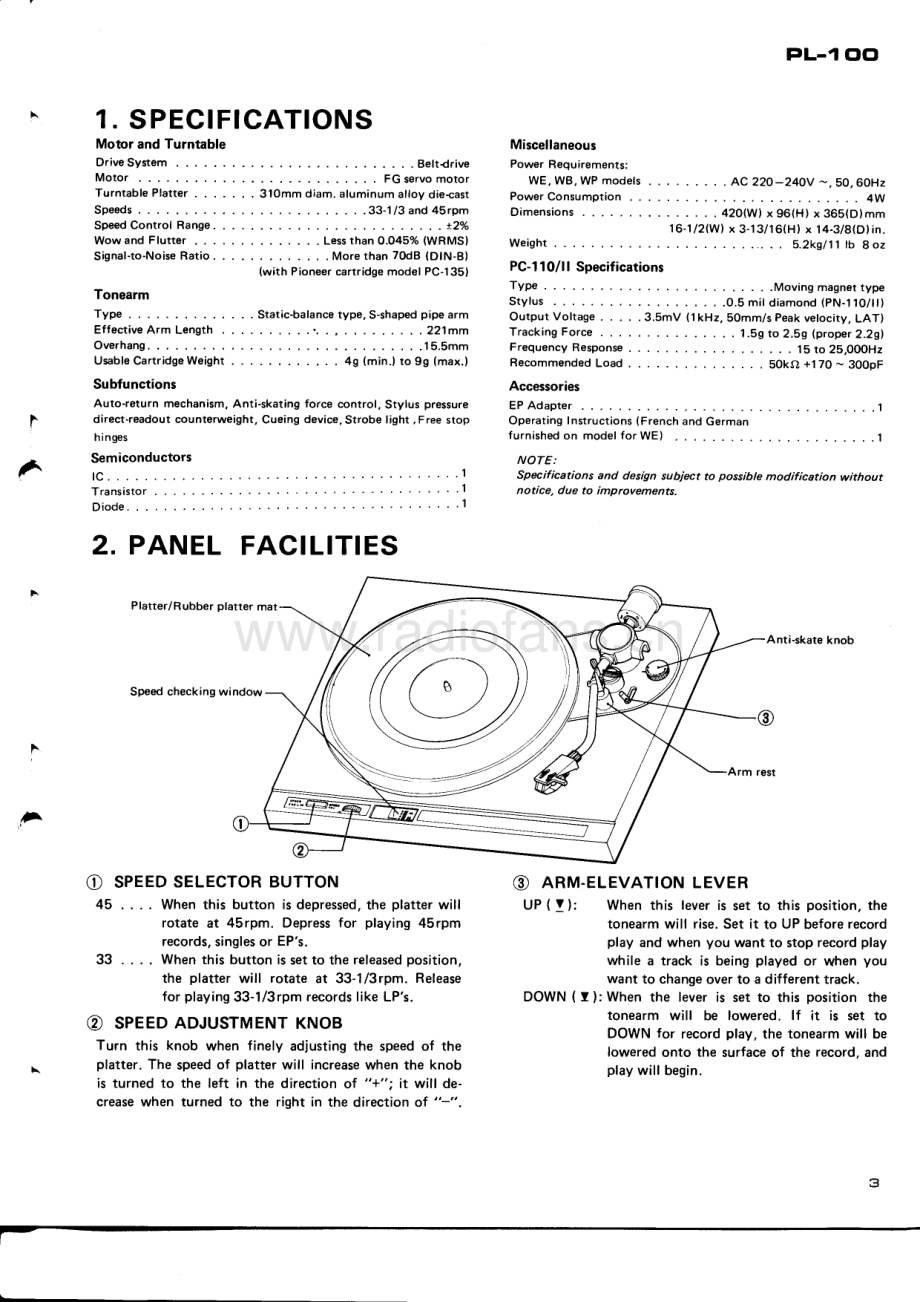 Pioneer-PL100-tt-sm 维修电路原理图.pdf_第3页