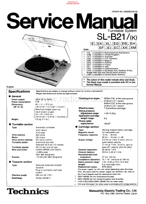 Technics-SLB21-tt-sm 维修电路原理图.pdf