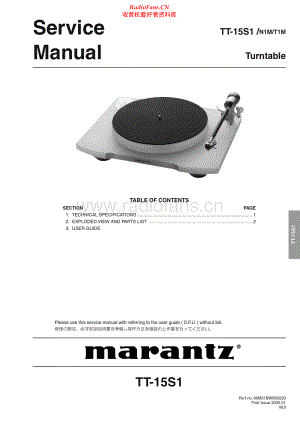 Marantz-TT15S1-tt-sm 维修电路原理图.pdf