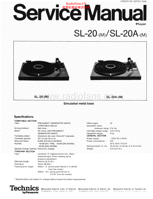 Technics-SL20-tt-sm 维修电路原理图.pdf