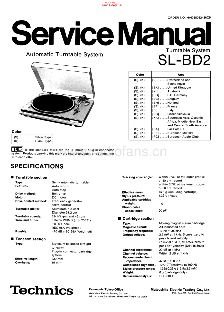 Technics-SLBD2-tt-sm 维修电路原理图.pdf_第1页