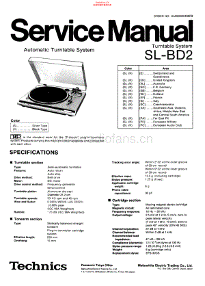 Technics-SLBD2-tt-sm 维修电路原理图.pdf