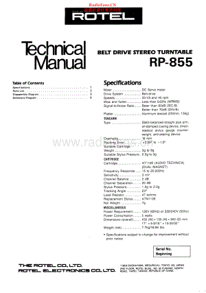 Rotel-RP855-tt-sm 维修电路原理图.pdf