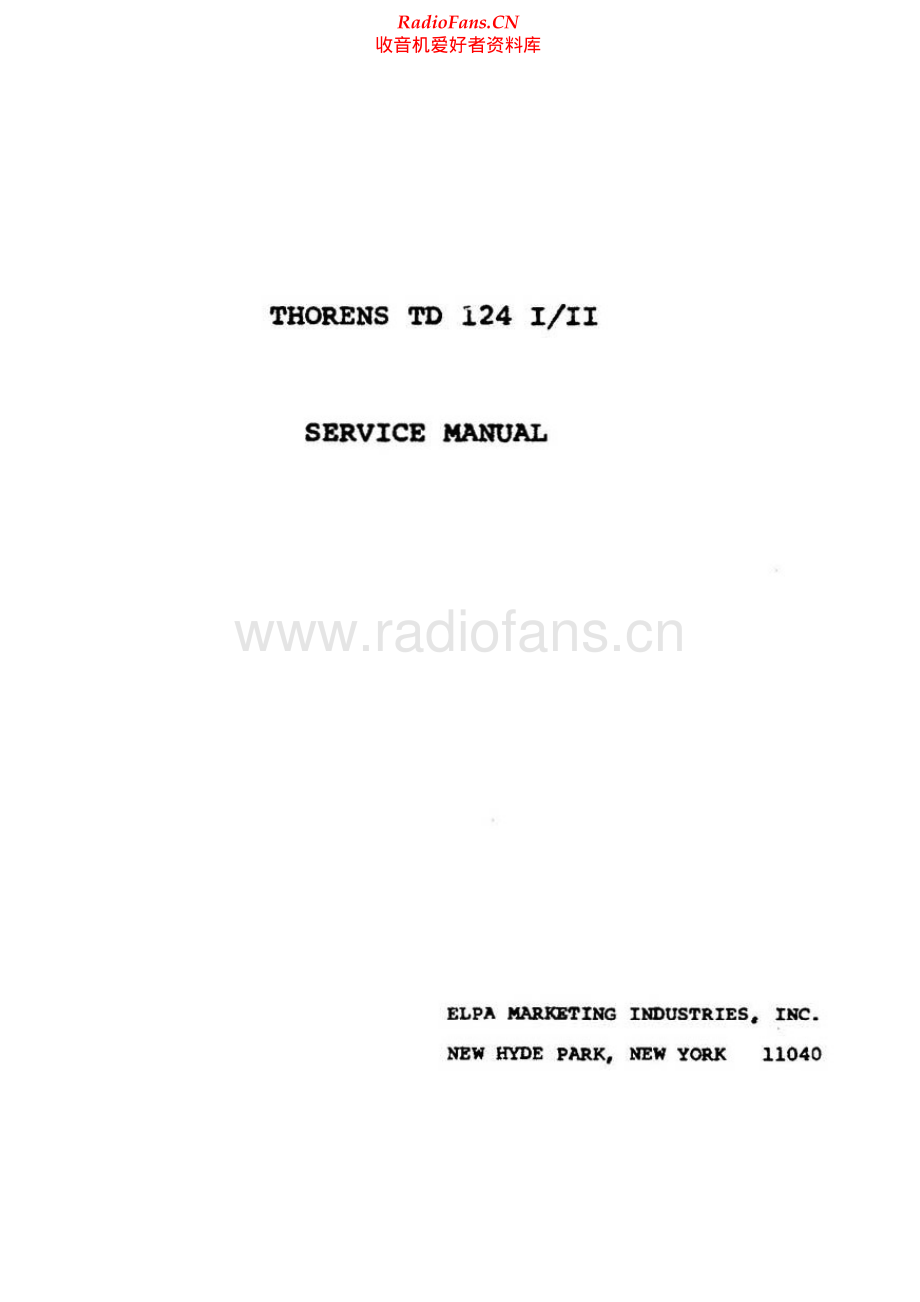 Thorens-TD124-tt-sm 维修电路原理图.pdf_第1页