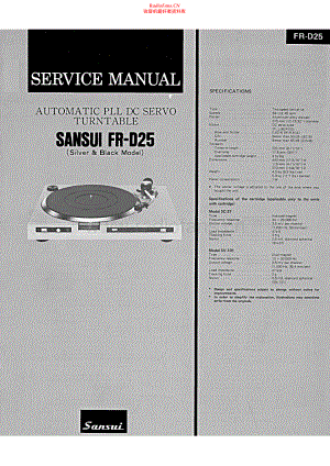 Sansui-FRD25-tt-sm 维修电路原理图.pdf