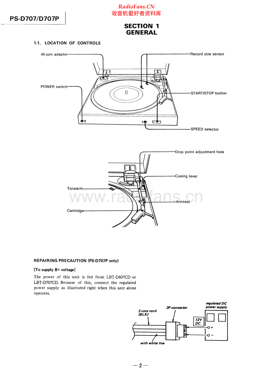 Sony-PSD707-tt-sm 维修电路原理图.pdf_第2页