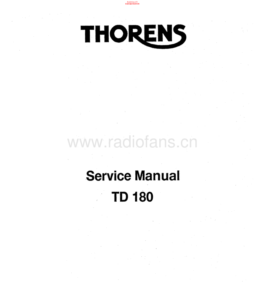 Thorens-TD180-tt-sm 维修电路原理图.pdf_第1页