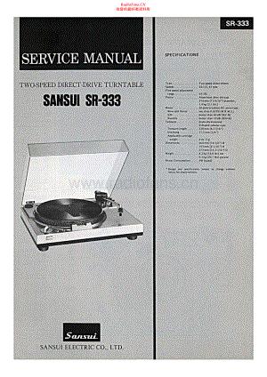 Sansui-SR333-tt-sm 维修电路原理图.pdf