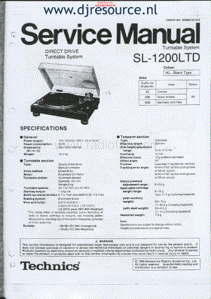 Technics-SL1200LTD-tt-sm 维修电路原理图.pdf