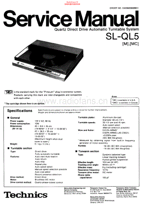 Technics-SLQL5-tt-sm(1) 维修电路原理图.pdf