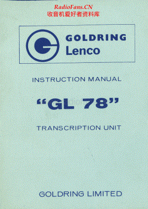Goldring-GL78-tt-sm维修电路原理图.pdf