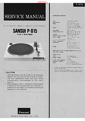 Sansui-PD15-tt-sm 维修电路原理图.pdf