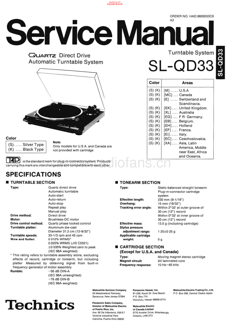 Technics-SLQD33-tt-sm(1) 维修电路原理图.pdf_第1页