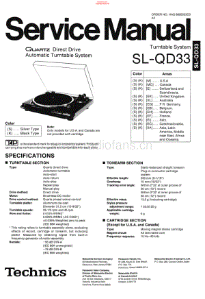 Technics-SLQD33-tt-sm(1) 维修电路原理图.pdf