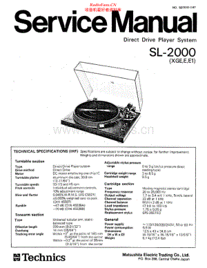 Technics-SL2000-tt-sm 维修电路原理图.pdf