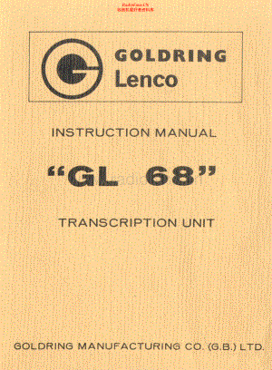 Goldring-GL68-tt-sm维修电路原理图.pdf