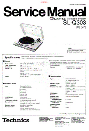 Technics-SLQ303-tt-sm(1) 维修电路原理图.pdf