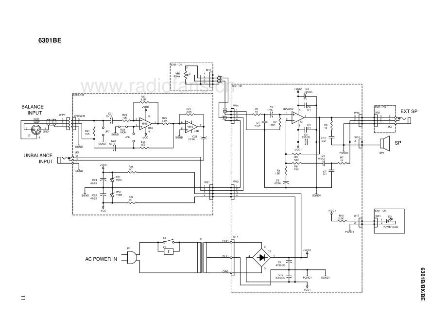 Fostex-6301BE-pwr-sch(1)维修电路原理图.pdf_第3页