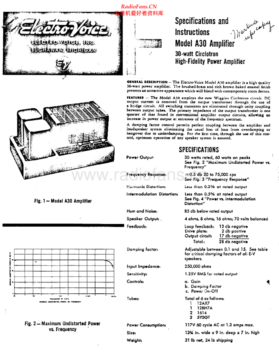 ElectroVoice-A30late-pwr-sm维修电路原理图.pdf_第1页