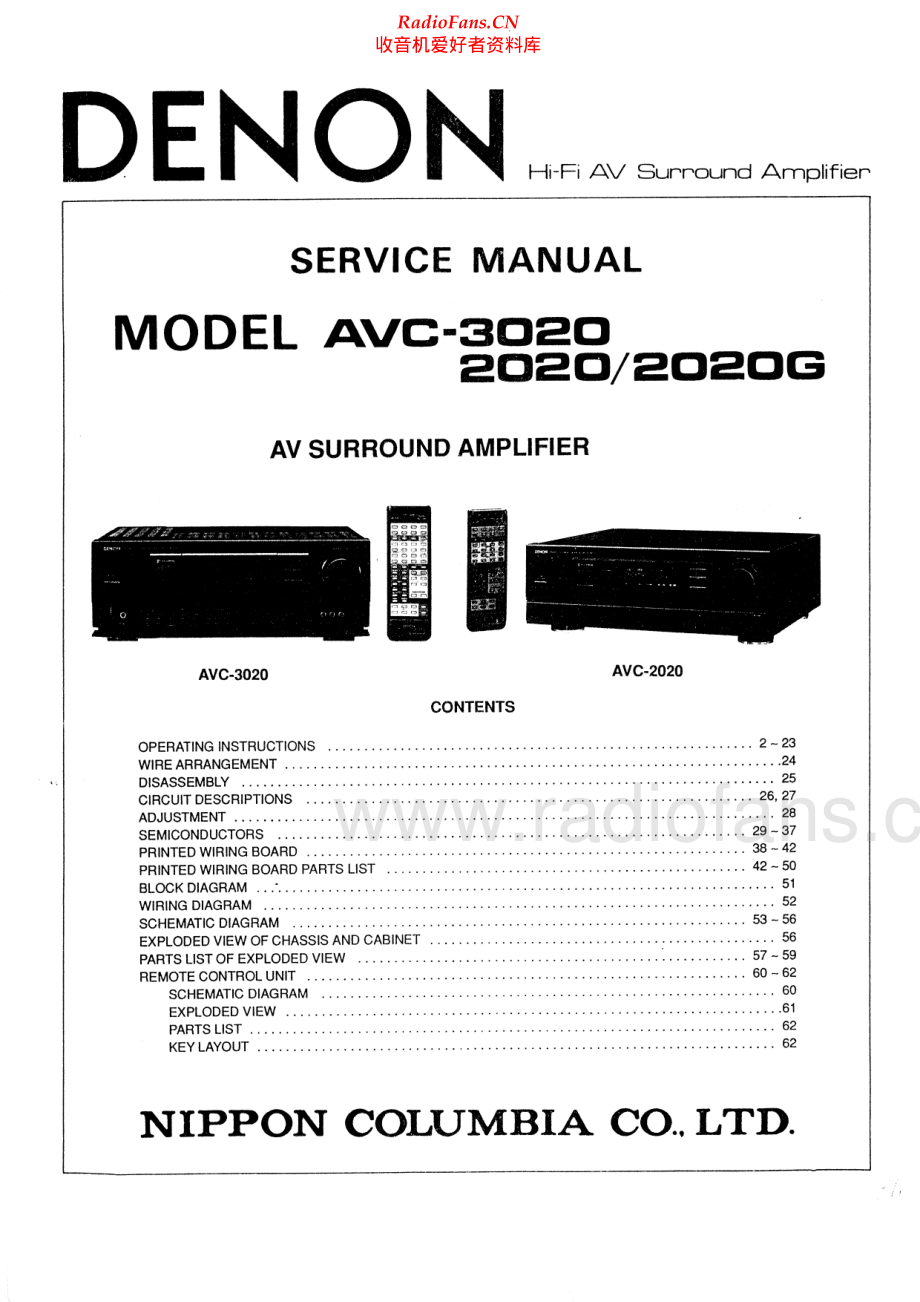 Denon-AVC3020-avr-sm维修电路原理图.pdf_第1页