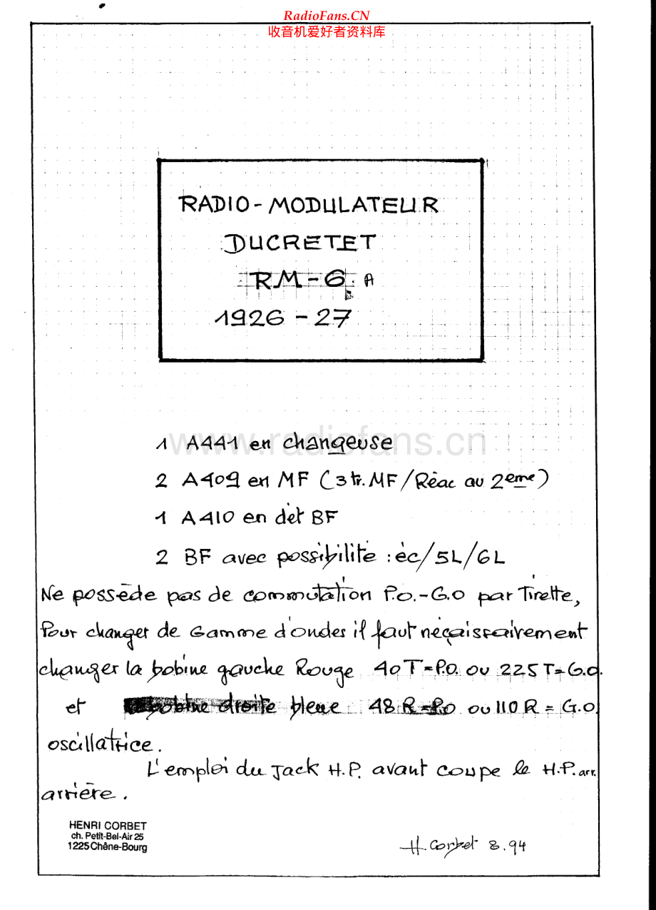 Ducretet-RM6-rec-sch维修电路原理图.pdf_第1页
