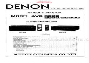 Denon-AVC2020G-avr-sm维修电路原理图.pdf
