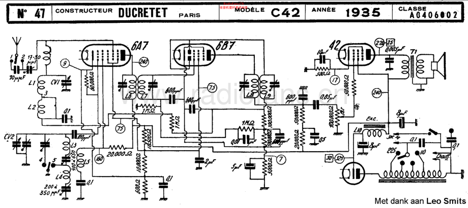 Ducretet-C42-rec-sch维修电路原理图.pdf_第1页