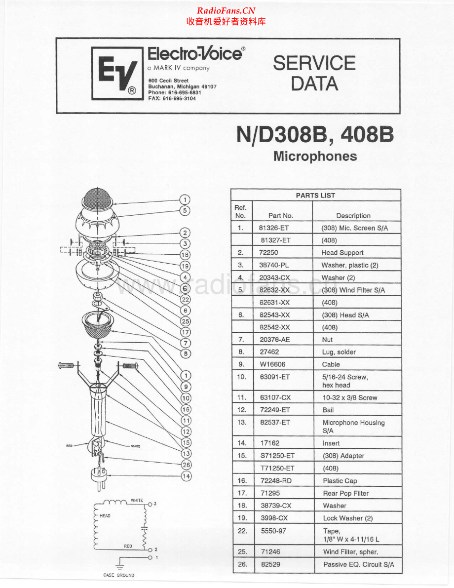 ElectroVoice-ND408B-mic-sm维修电路原理图.pdf_第1页