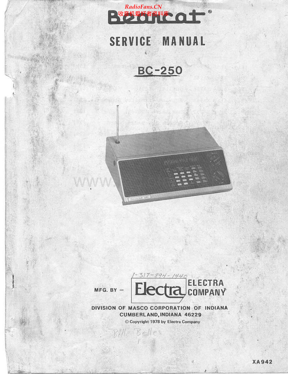 Electra-BearcatBC250-rec-sm维修电路原理图.pdf_第1页