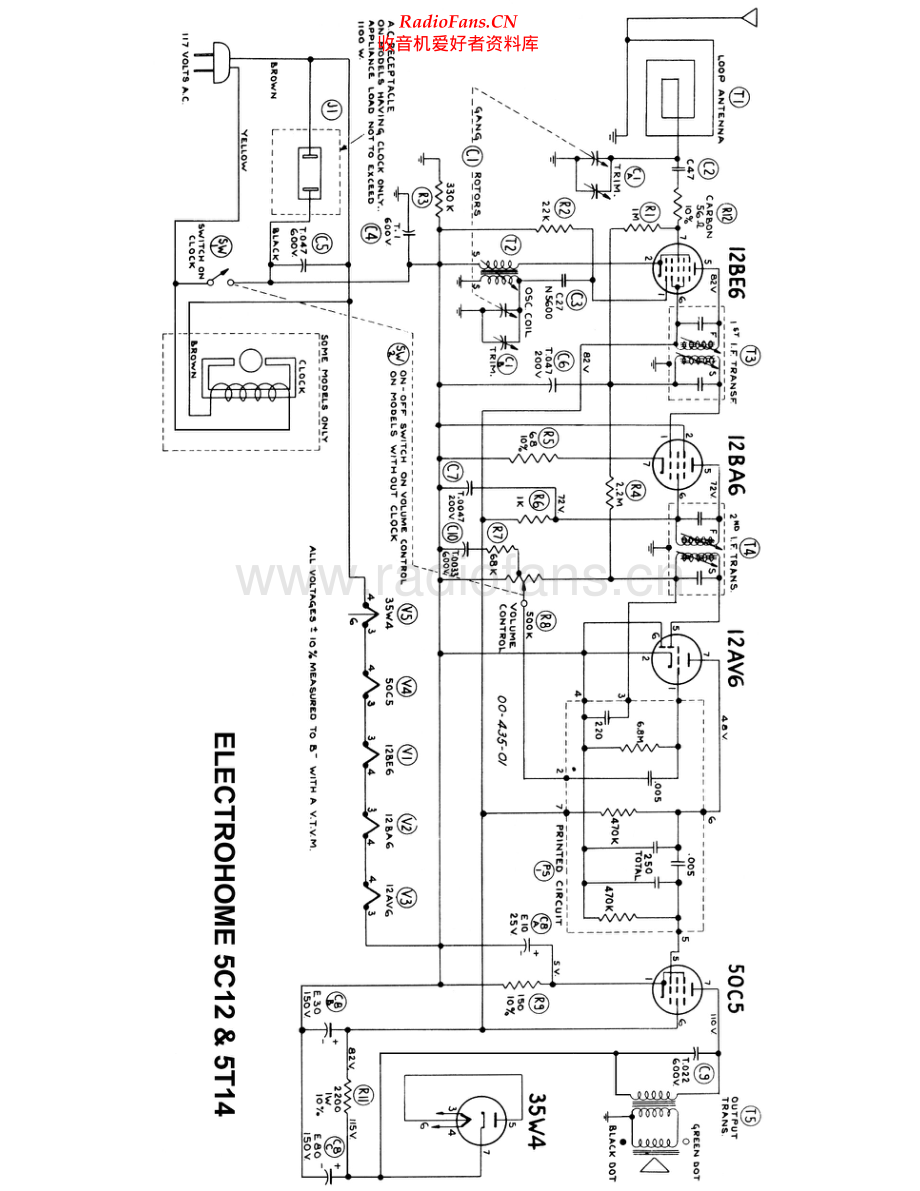Electrohome-5T14-rec-sch维修电路原理图.pdf_第1页
