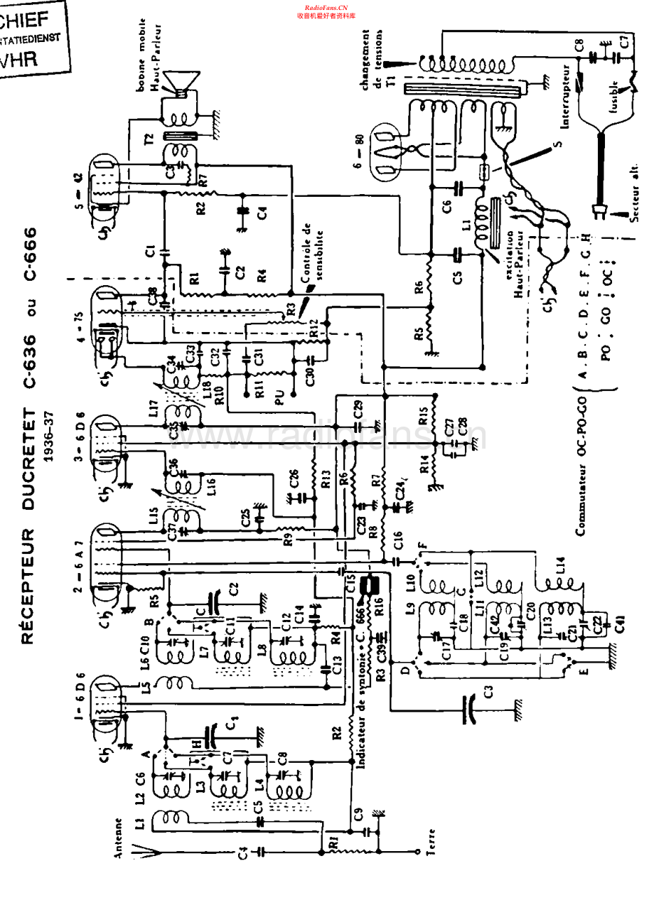 Ducretet-C636-rec-sch维修电路原理图.pdf_第1页