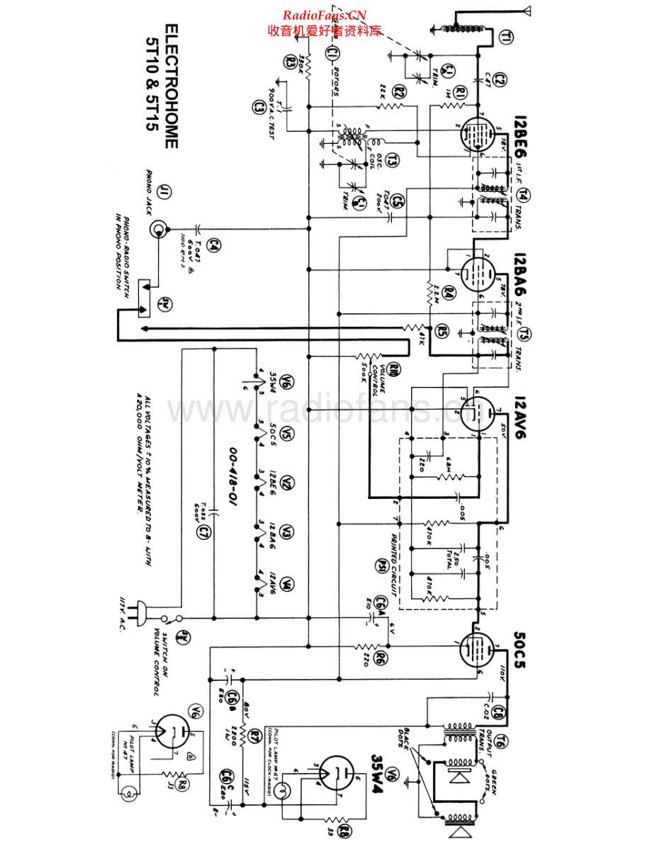Electrohome-5T10-rec-sch维修电路原理图.pdf_第1页