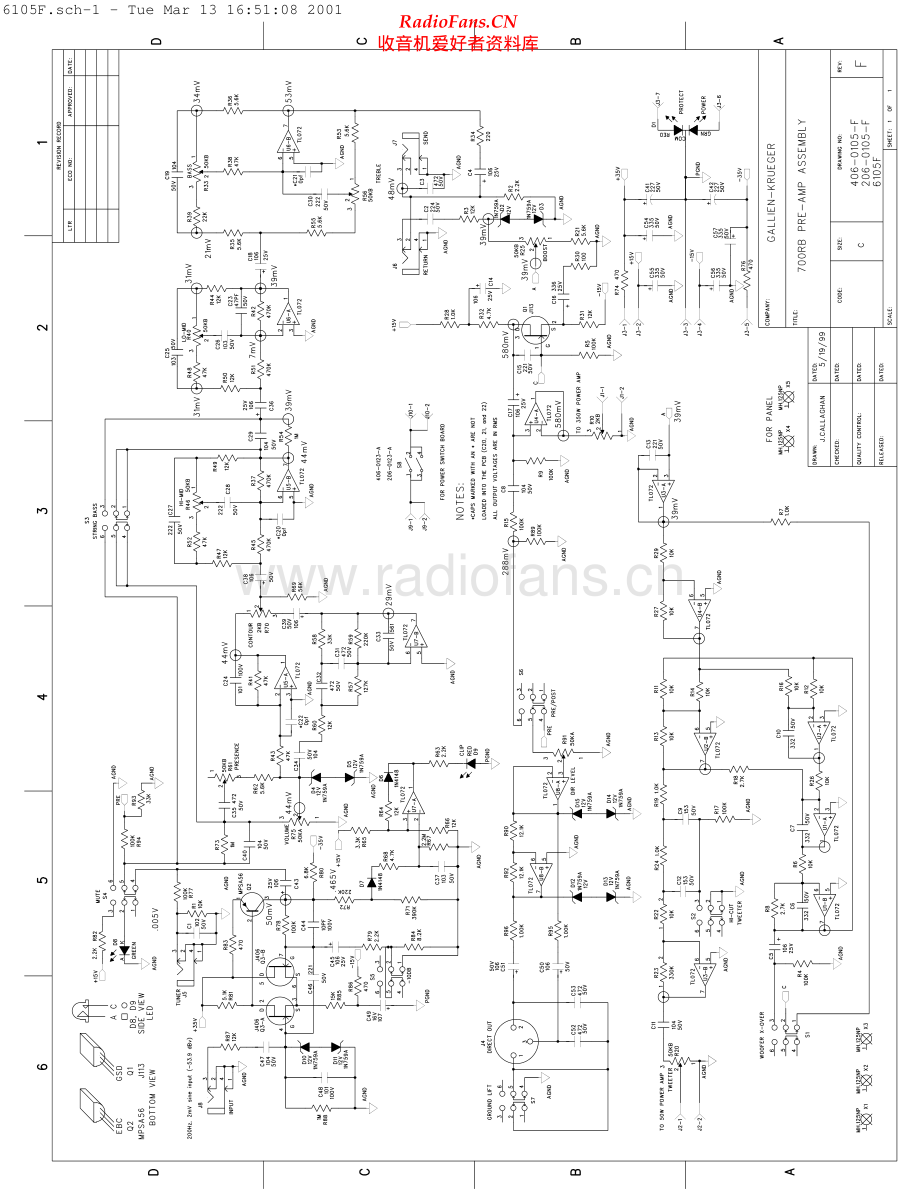 GallienKrueger-1001RB-pwr-sch维修电路原理图.pdf_第1页