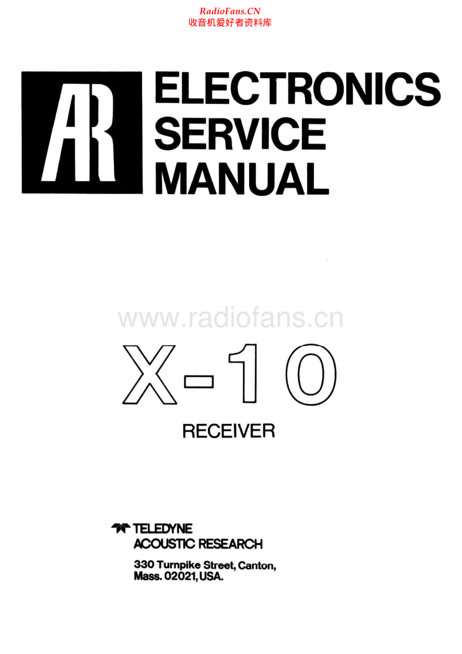AcousticResearch-X10-rec-sm维修电路原理图.pdf_第1页