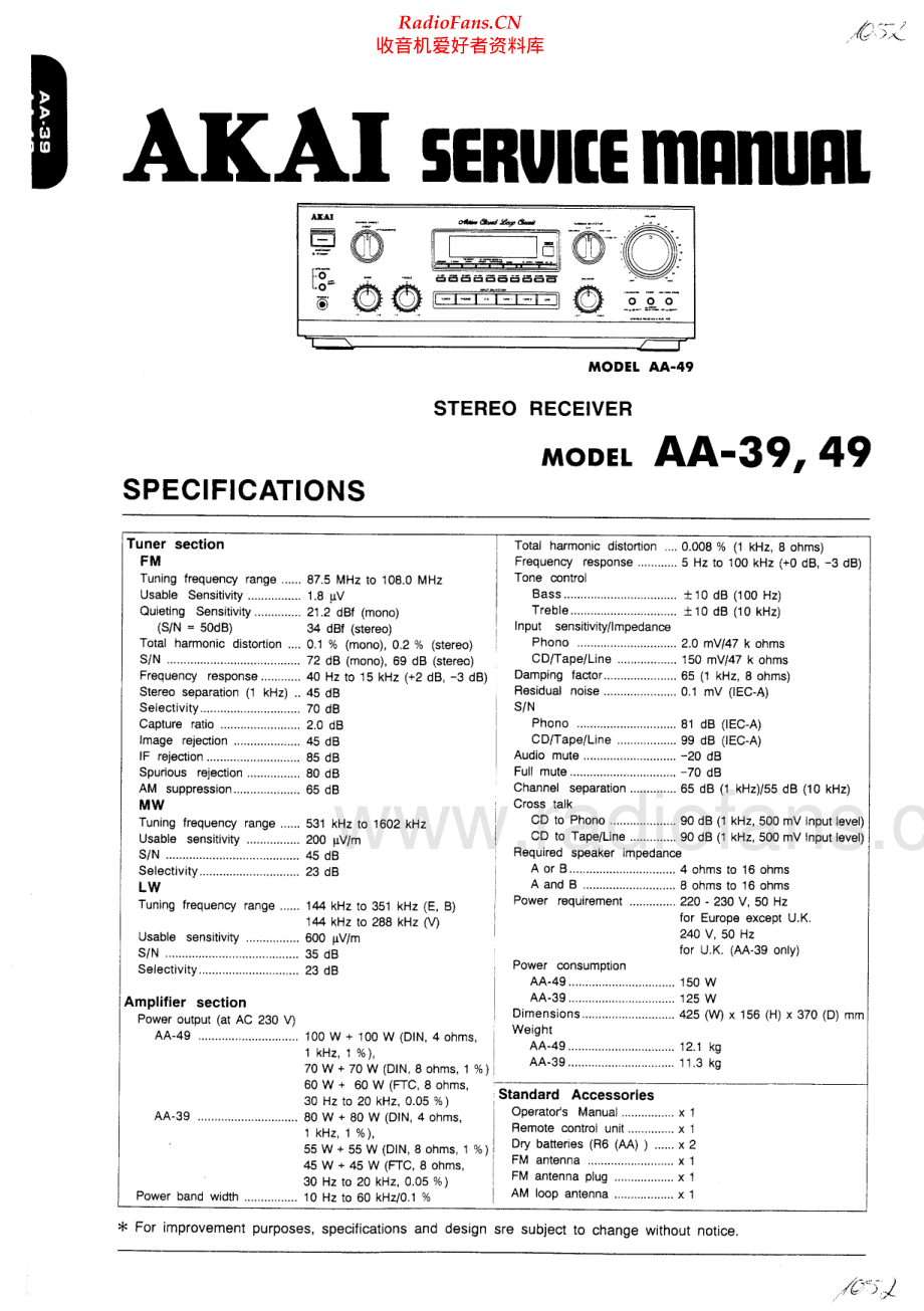 Akai-AA39-rec-sm维修电路原理图.pdf_第1页