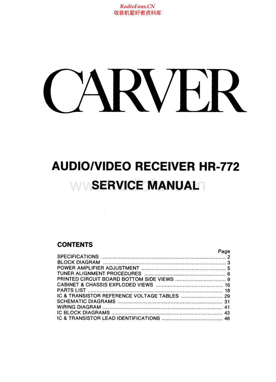 Carver-HR772-rec-sm维修电路原理图.pdf_第1页